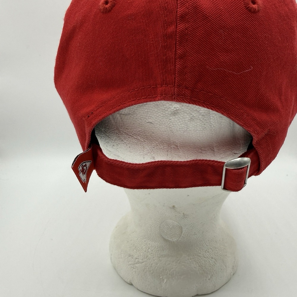 Kansas City Chiefs NFL New Era Hat Women's Red Adjustable Strapback Baseball Cap - Picture 3 of 6